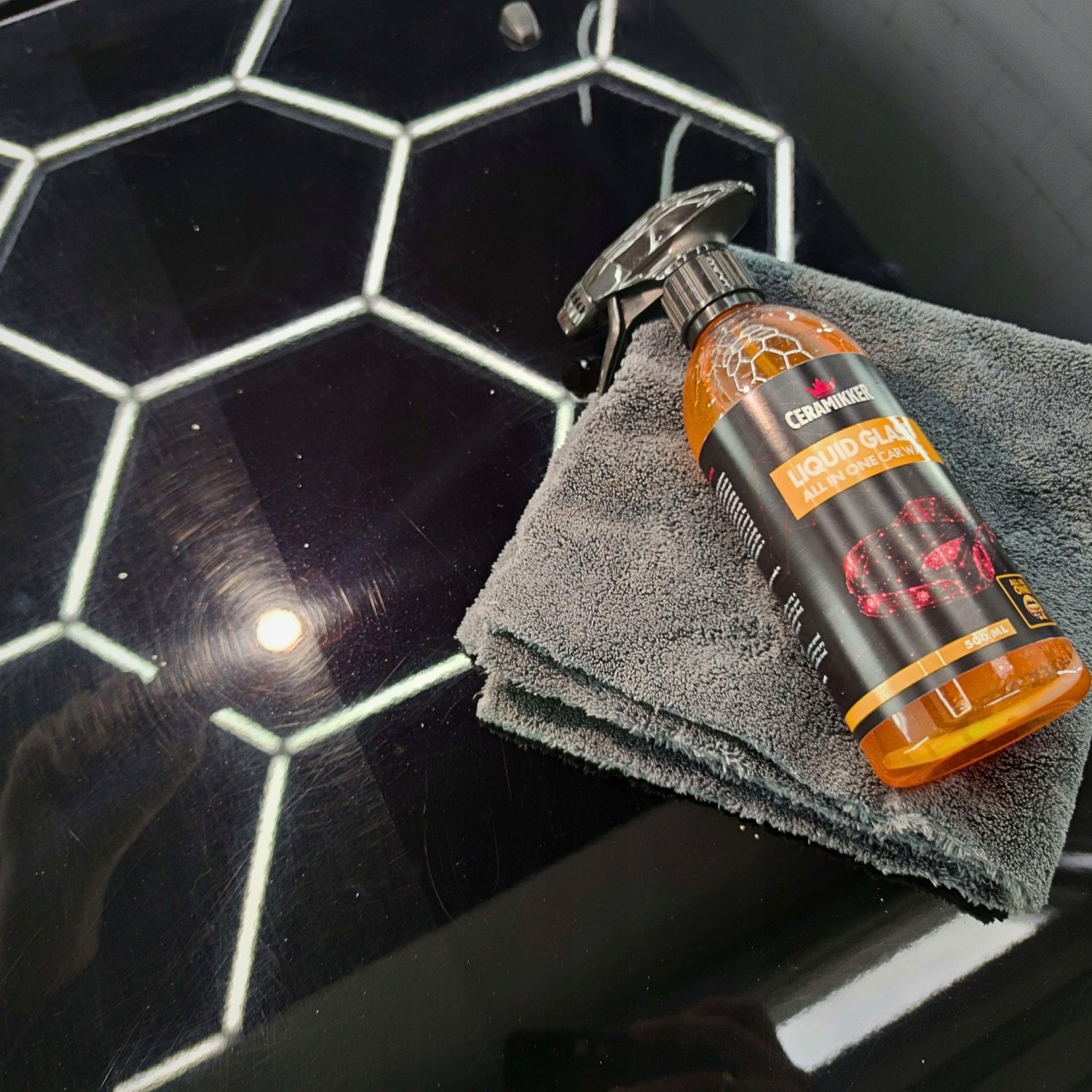 Wosk Samochodowy na Mokro LIQUID GLASS + Odtłuszczacz do Lakieru SMART WIPE EAN (GTIN) 5906708440009